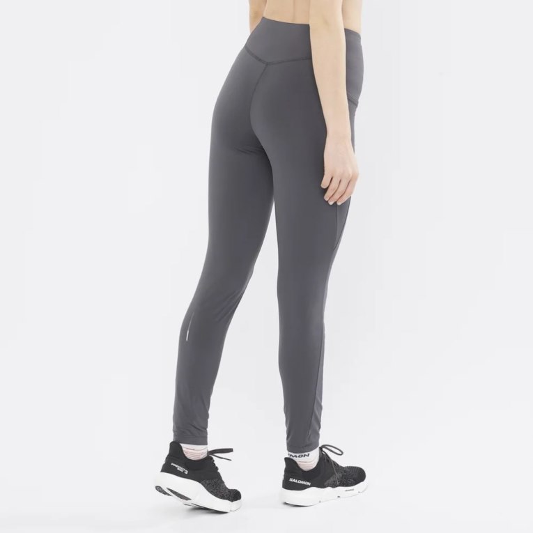 Grey Salomon Cross Warm 28'' Women's Running Tights | PH 13285E